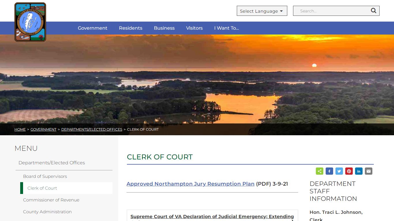 Clerk of Court - Northampton County